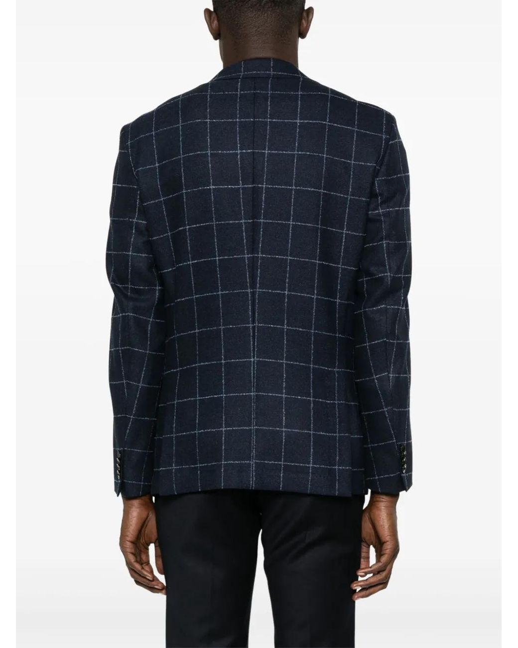 Boss Blue Windowpane Blazer for men