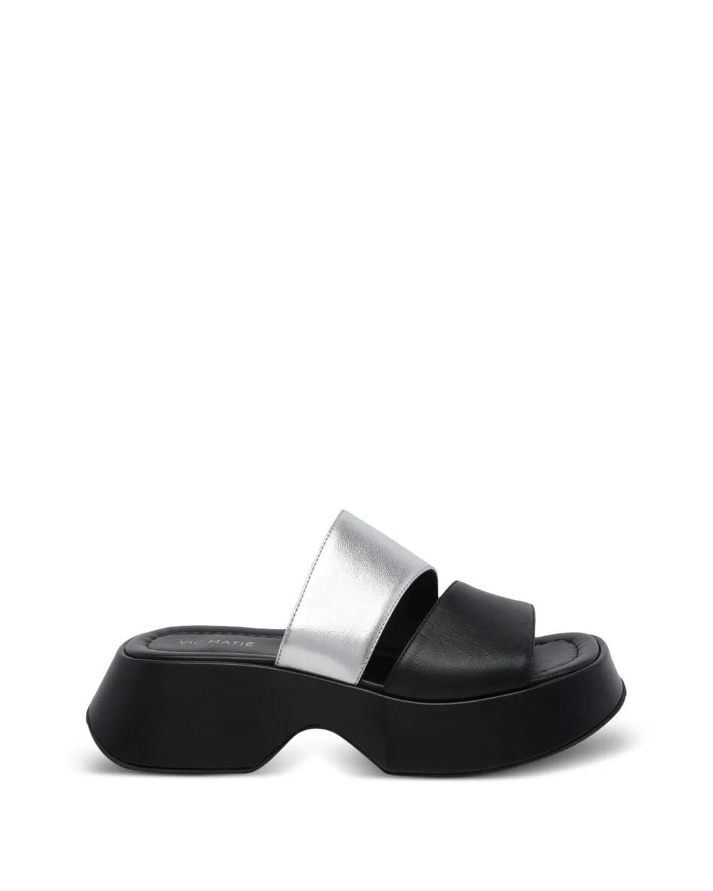 Vic Matié Black 55Mm Leather Heeled Sandals