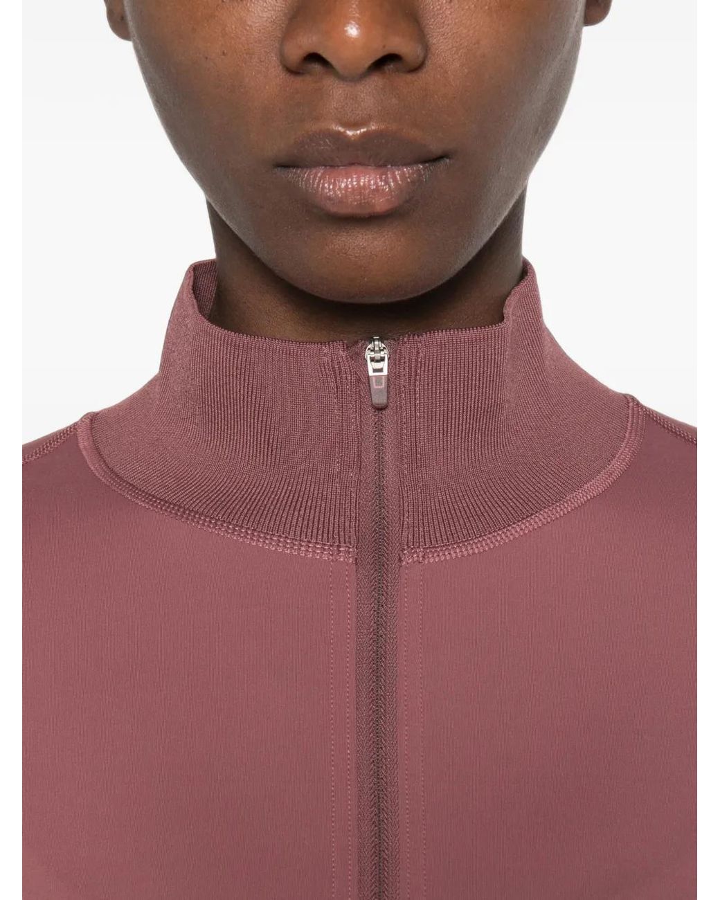 Adidas By Stella McCartney Red X Stella Mccartney Perforated Zip-Up T-Shirt