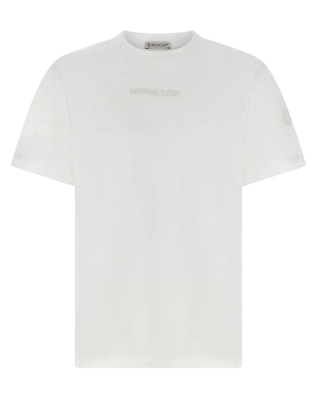 Camiseta Con Parche Del Logo Moncler de hombre de color White