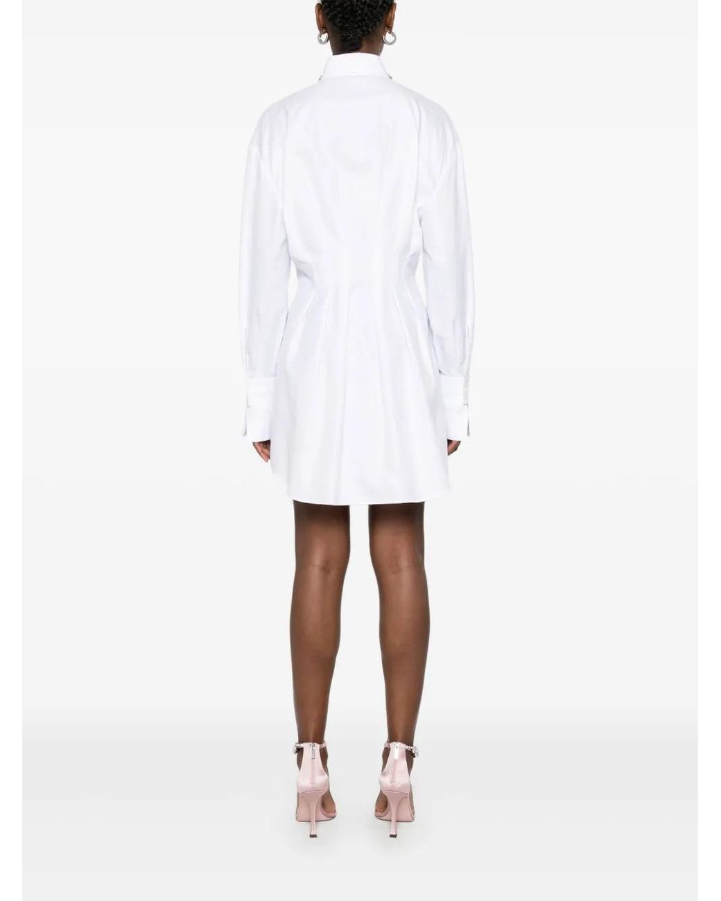 Philipp Plein White Mini Shirt Dress
