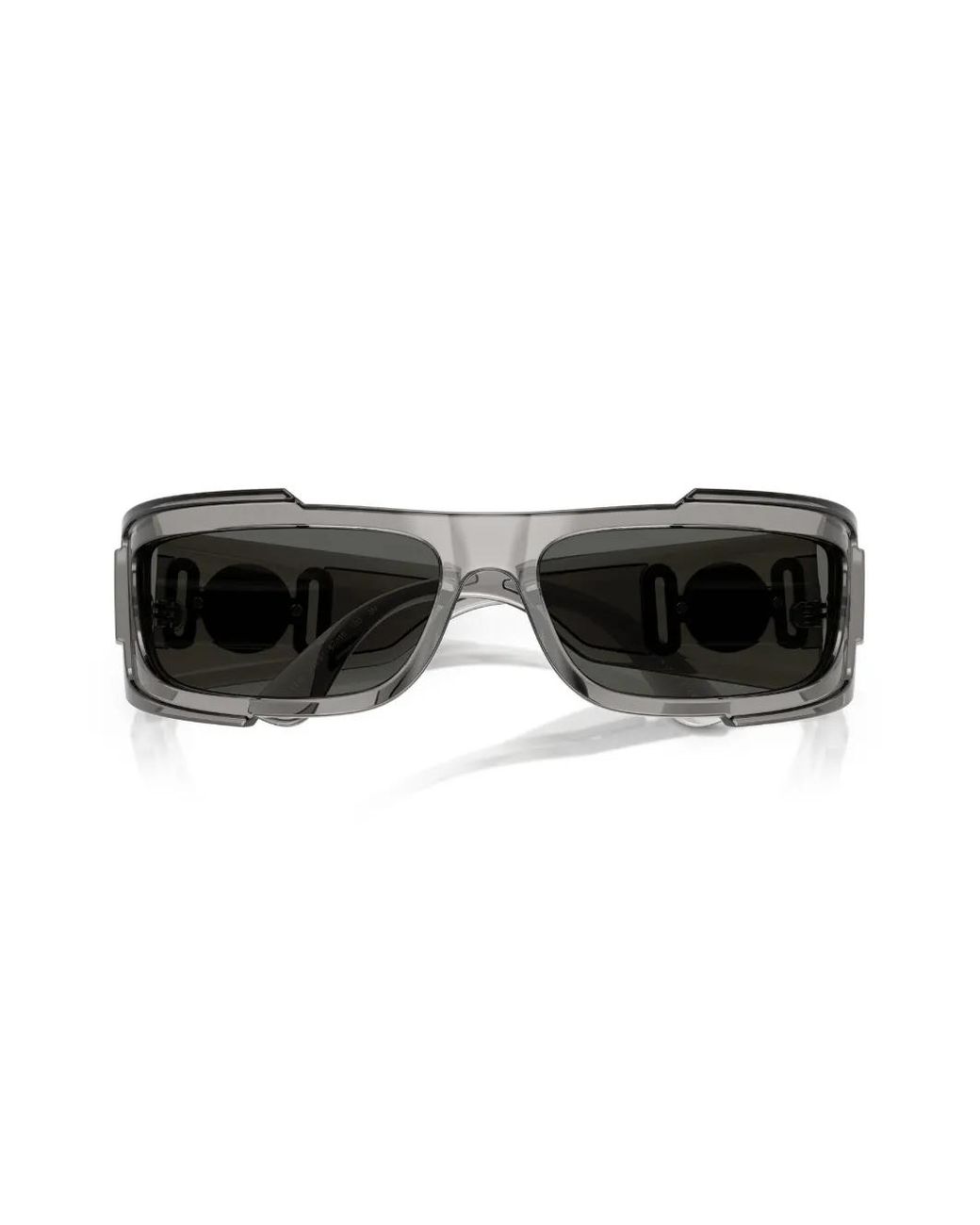 Versace Gray Rectangle-Frame Sunglasses