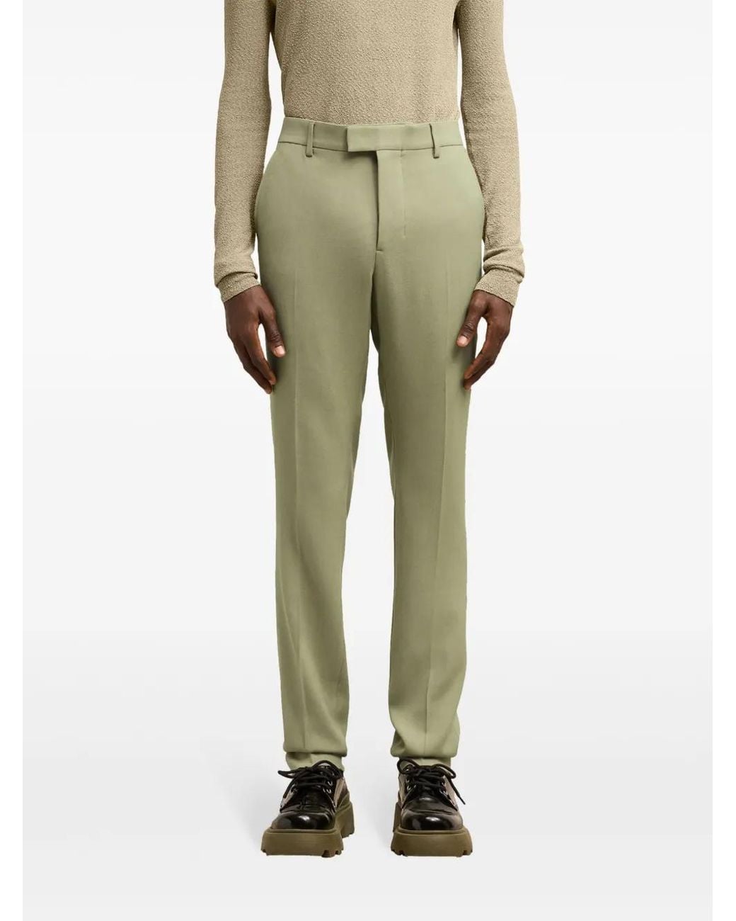 AMI Green Tailored Trousers for men