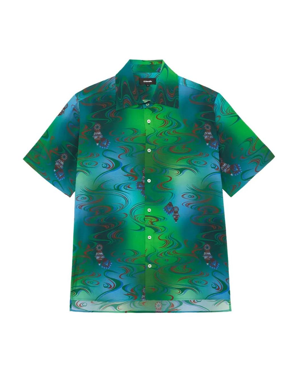 Ahluwalia Green Printed Button-Fastening Shirt