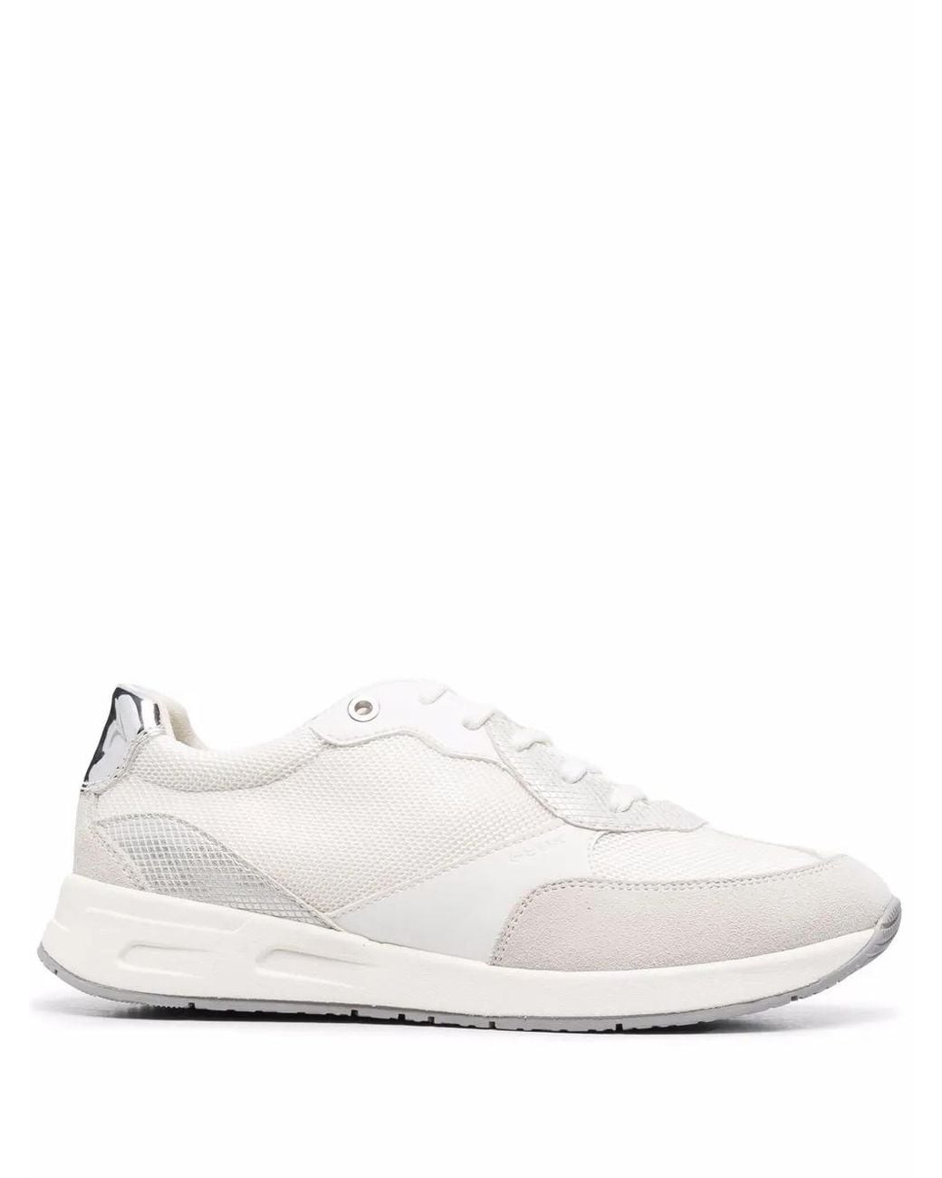 Geox White Bulmya Lace-Up Sneakers