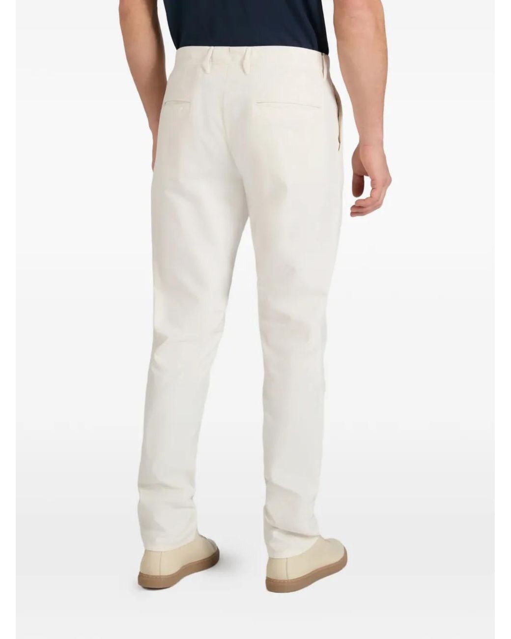 Slowear White Buttoned Trousers for men