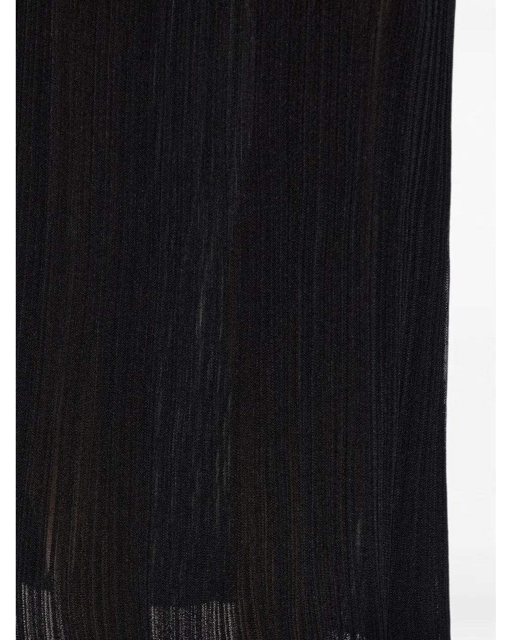 Balmain Black Pleated Skirt
