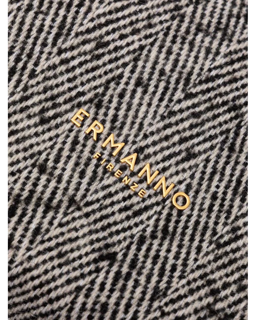 ERMANNO FIRENZE Black Logo-Plaque Reversible Tote Bag
