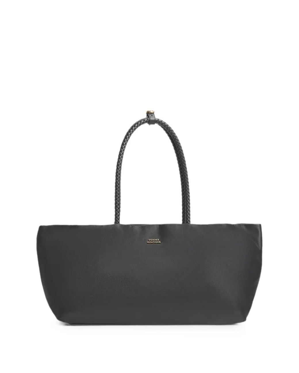 Tommy Hilfiger Black Sac Porté Épaule À Anse Tressée
