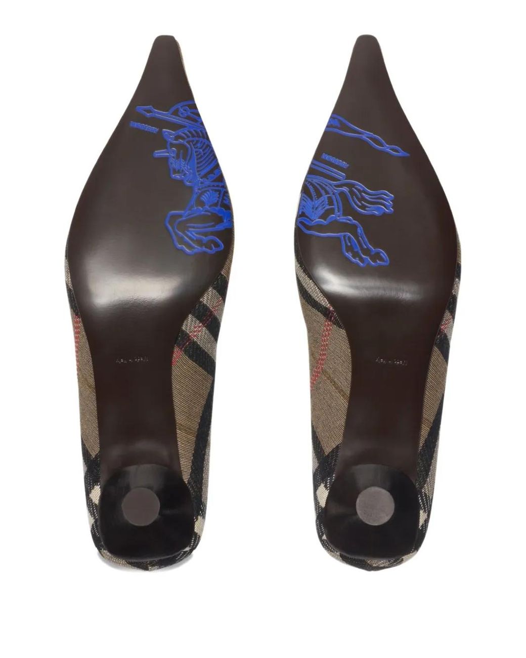 Burberry Brown Check Cameo Pointed-Toe Pumps