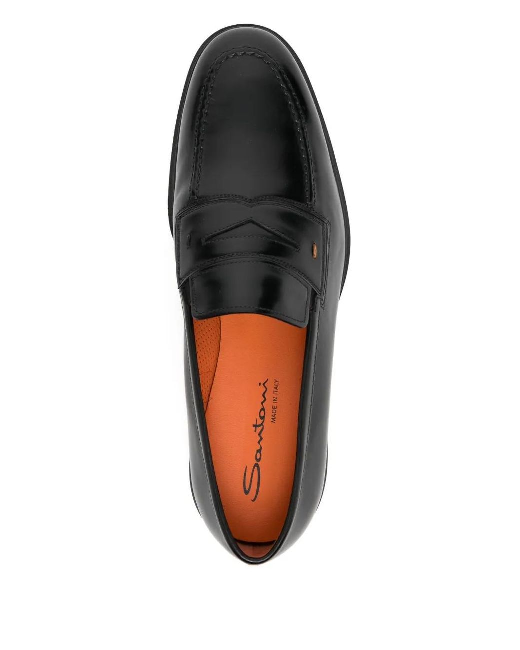 Santoni Black Easy Loafers for men
