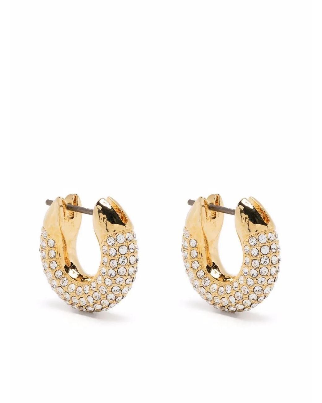 Swarovski Metallic Dextera Crystal-Embellished Hoop Earrings