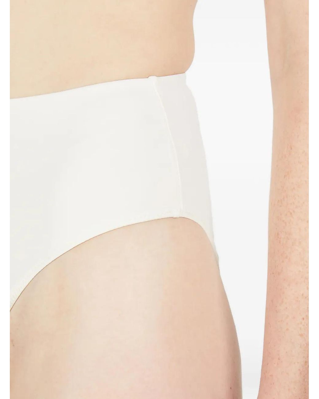 St. Agni White Ziah High-Waisted Bikini Bottoms