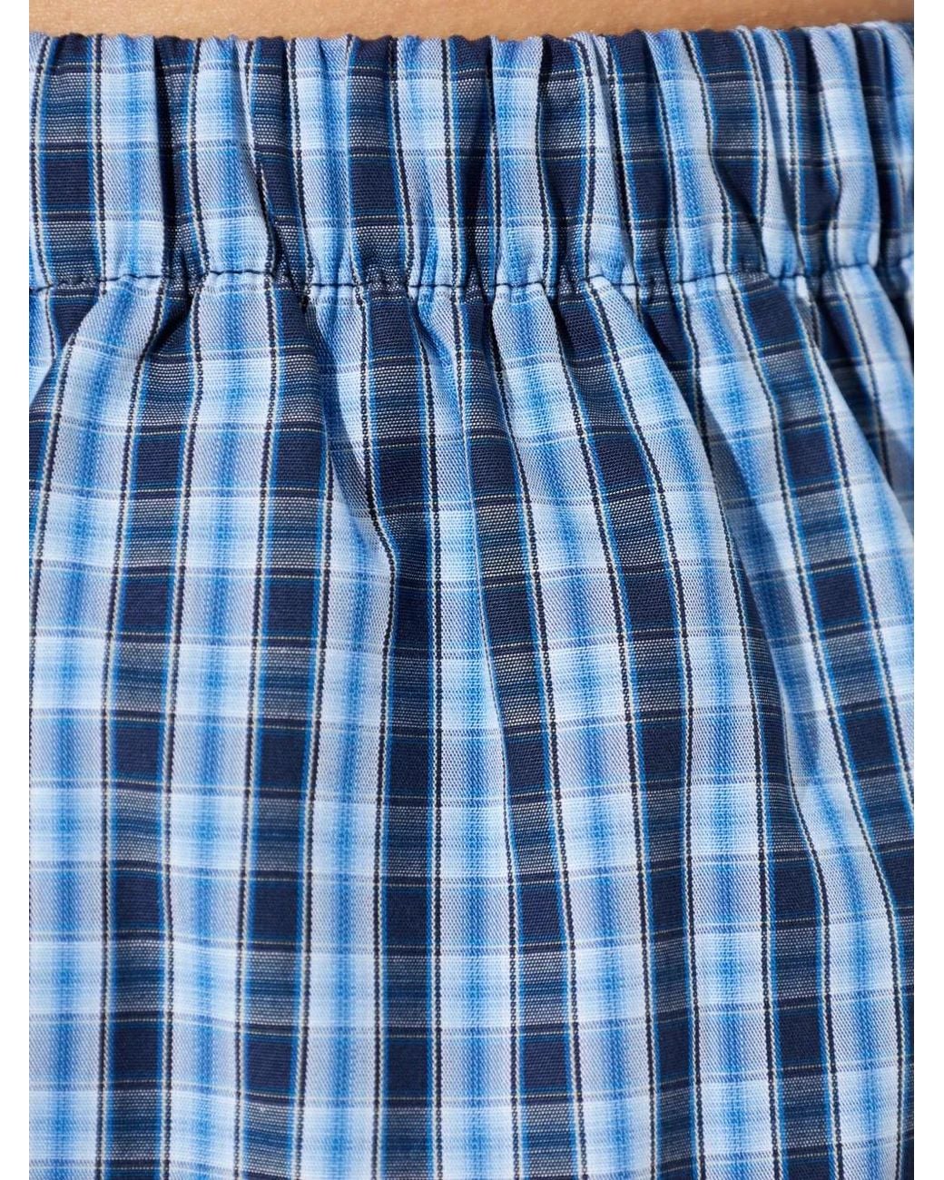 Vetements Blue Karierte Boxershorts