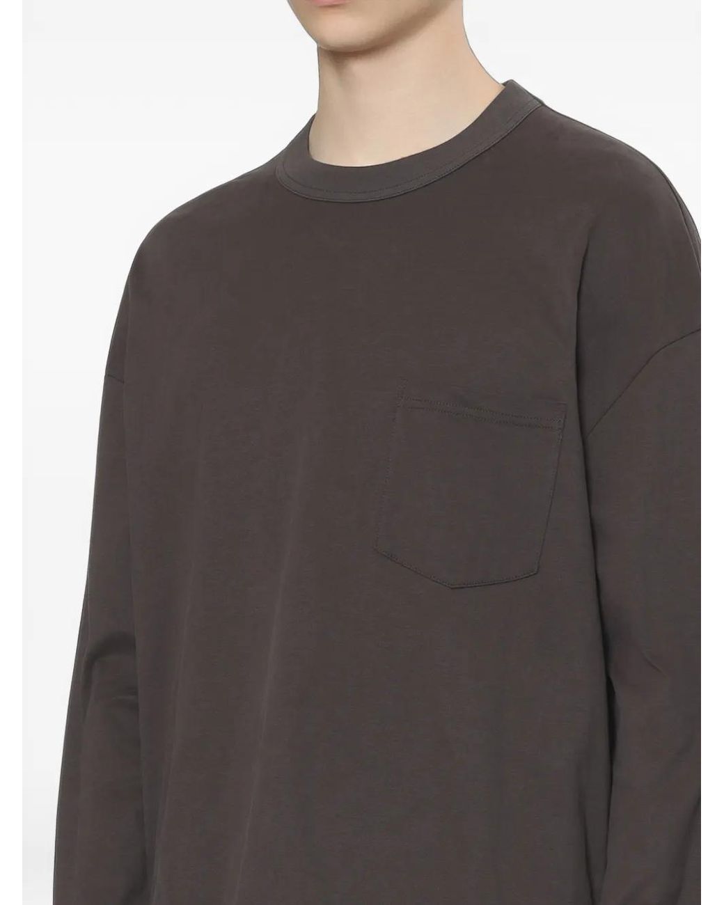 Comme des Garçons Gray Chest-Pocket Long-Sleeve T-Shirt for men