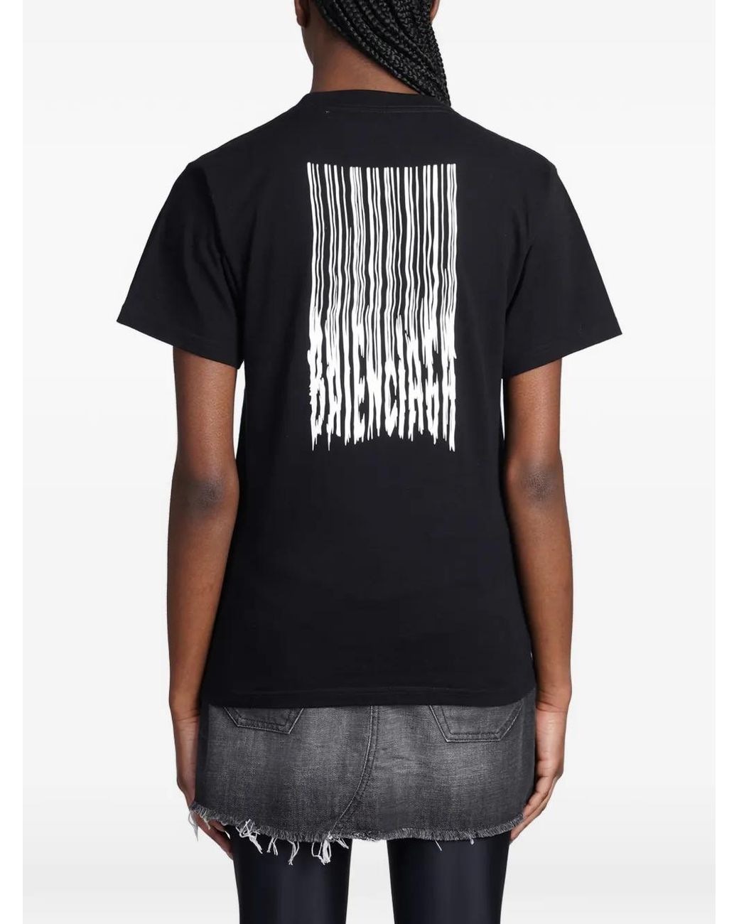 Balenciaga Black Barcode-Print T-Shirt