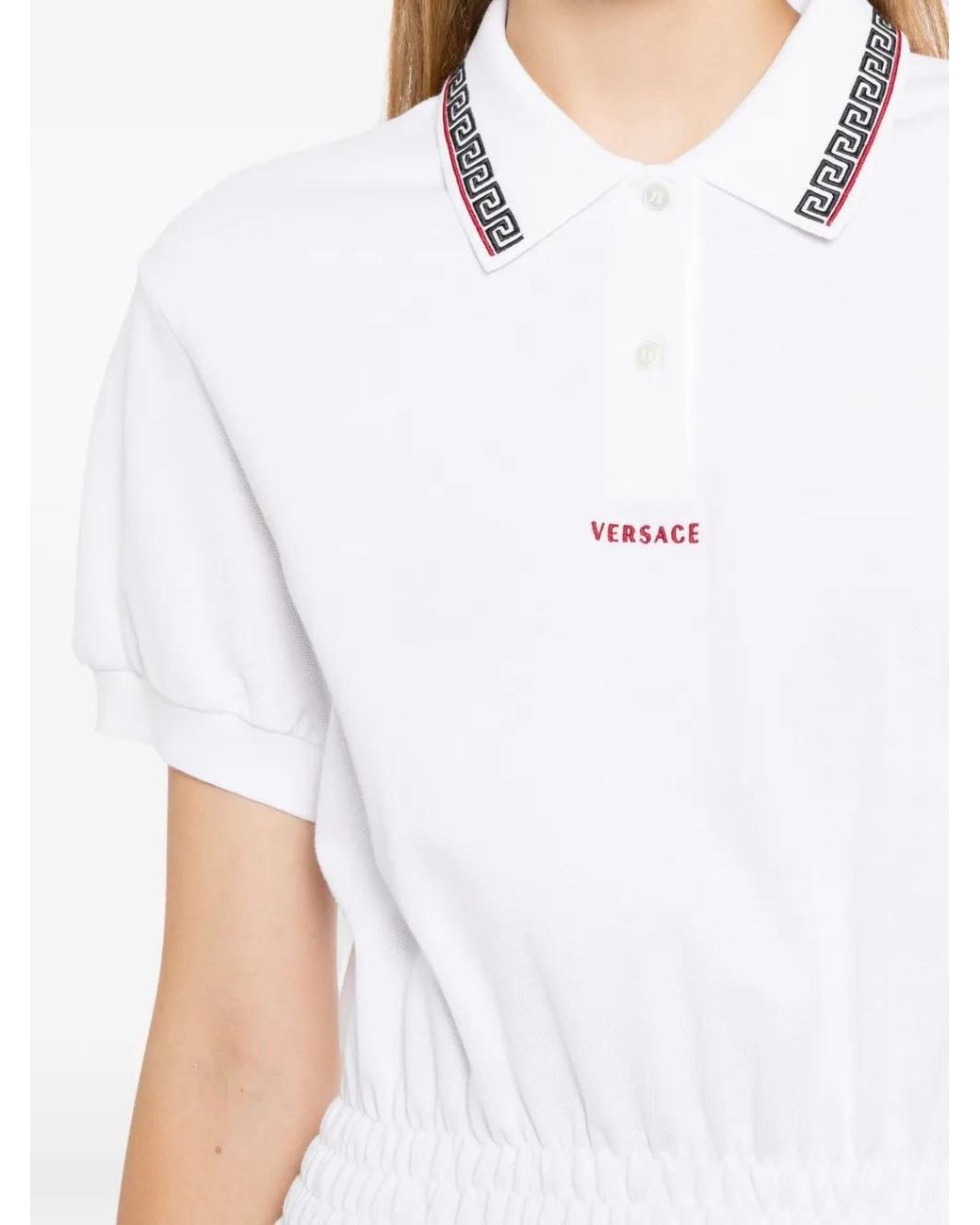 Robe À Logo Brodé Versace en coloris White
