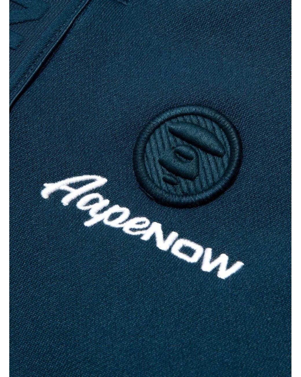 Aape By A Bathing Ape Blue Logo-Tape Track Shorts for men