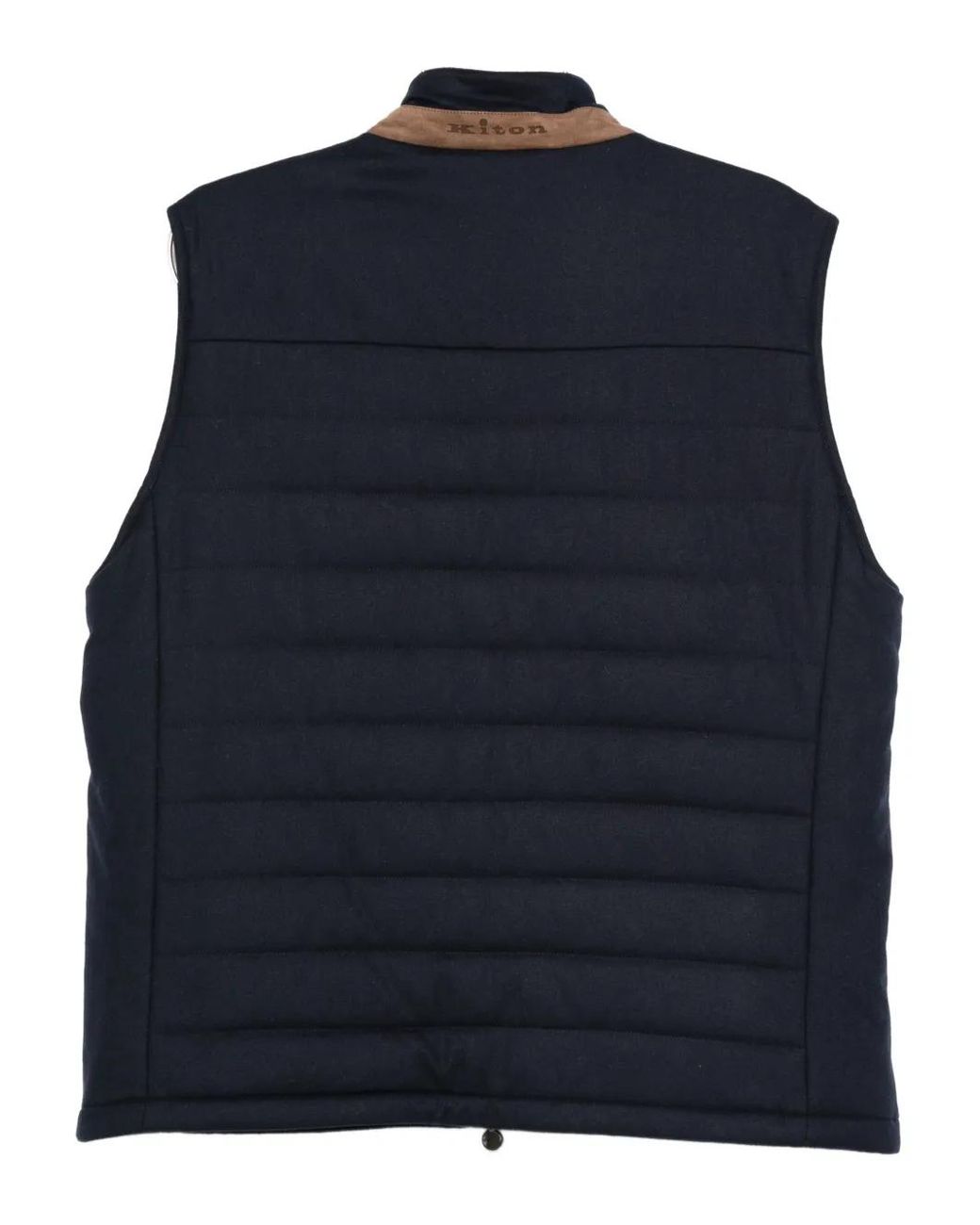 Kiton Blue Quilted Vest for men