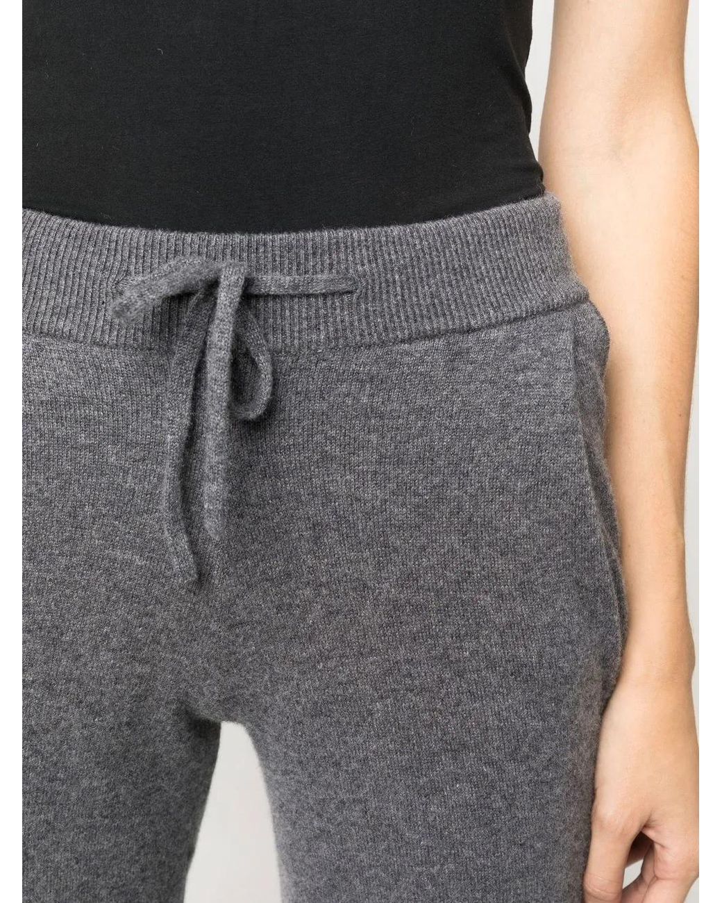 Lisa Yang Gray Tapered-Leg Cashmere Trousers