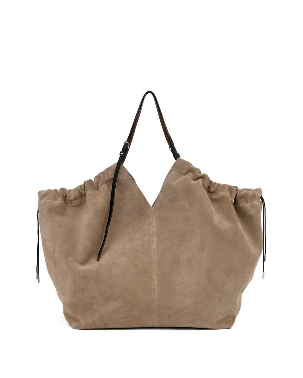 バッグ Maison Martin Margiela SUEDE SHOULDERBAG Maison Margiela Suede Tote Bag in Brown | Lyst