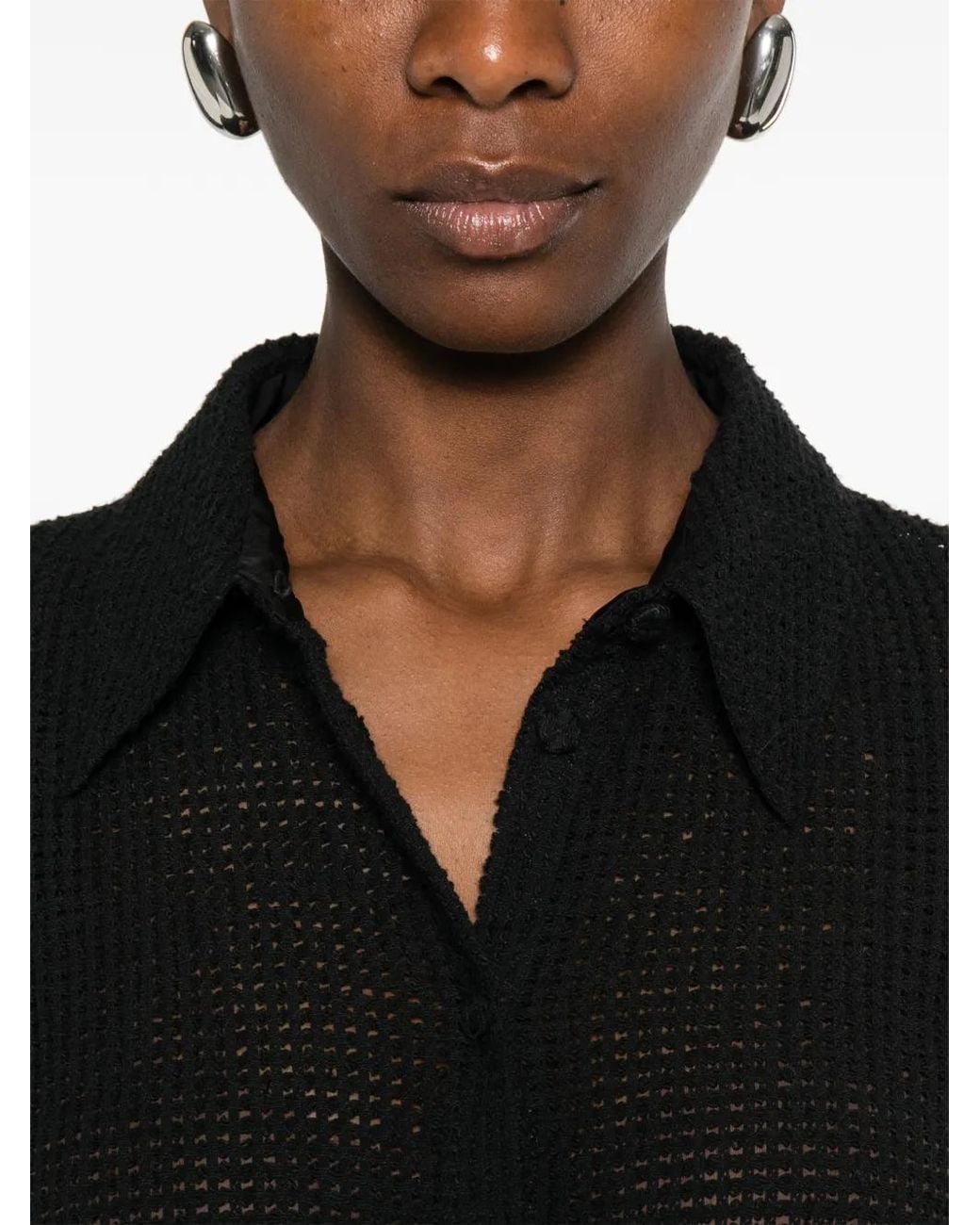 Jil Sander Black Buttoned Shirt