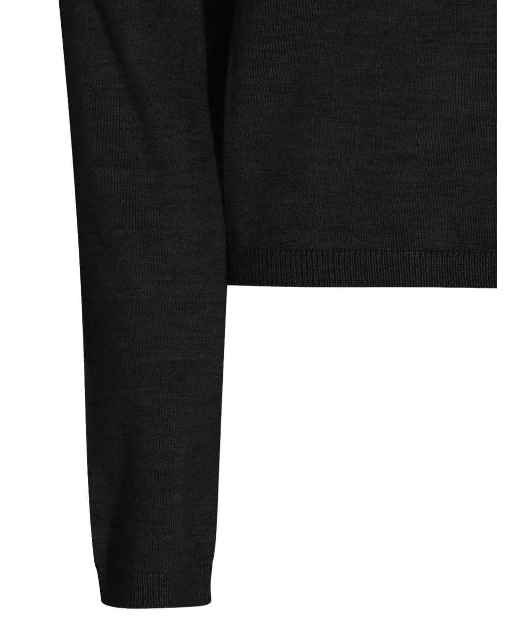 Max Mara Black Crew-Neck Long-Sleeve Sweater