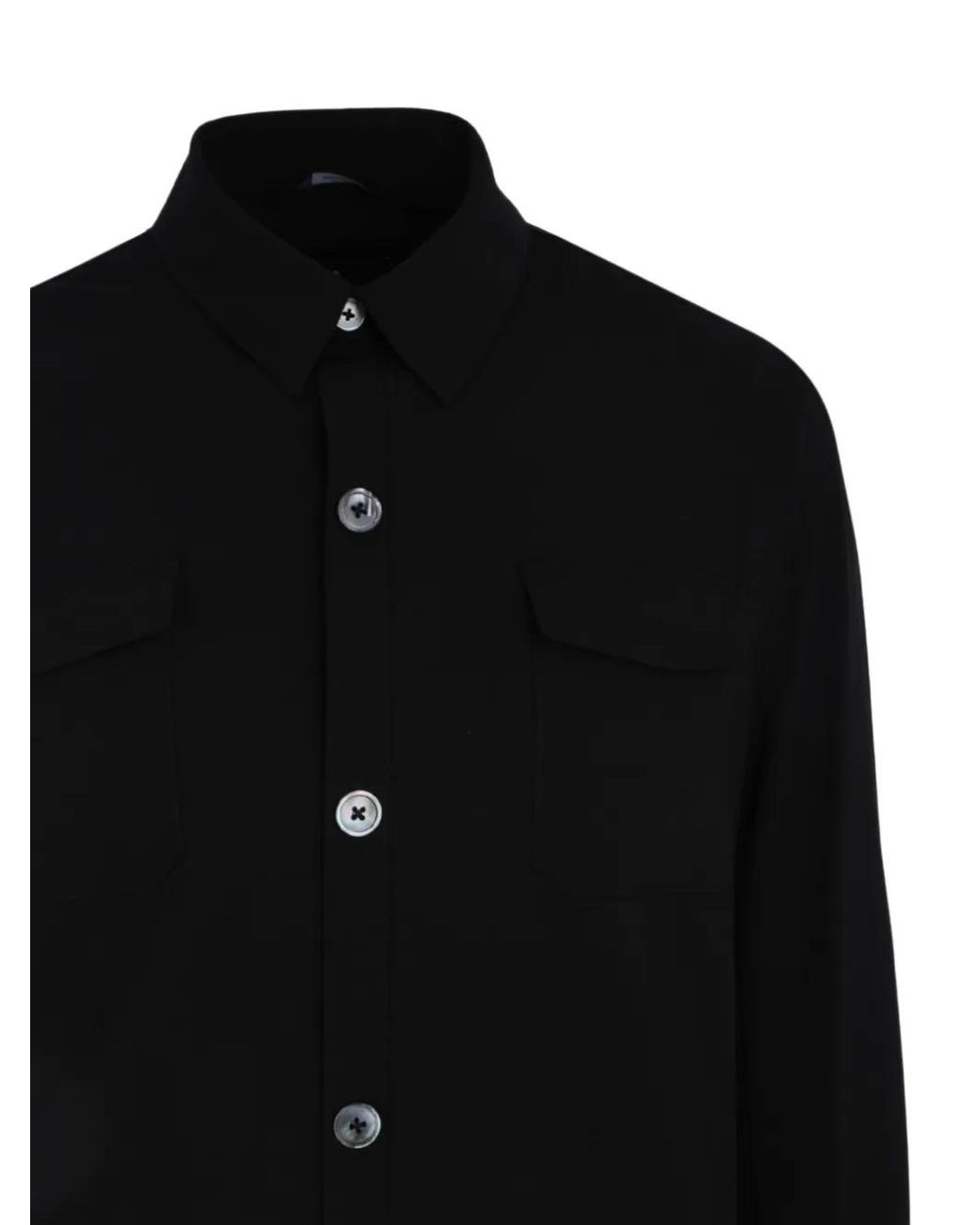 Tombolini Black Buttoned Overshirt for men