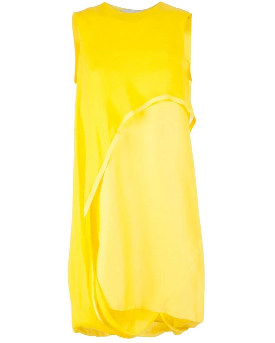 Maison Rabih Kayrouz Yellow Layered Panel Dress