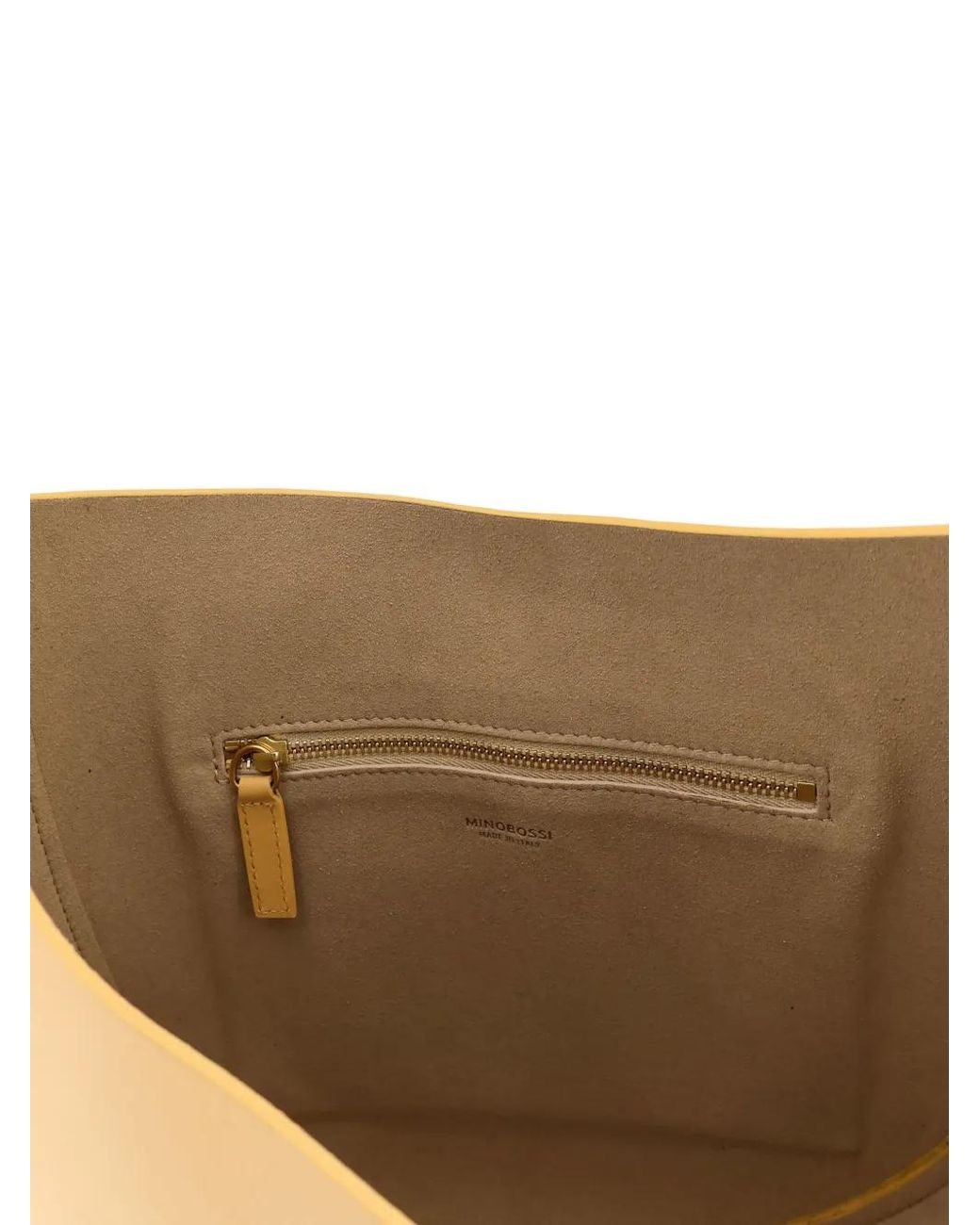 MINOBOSSI White Lizzie Leather Shoulder Bag