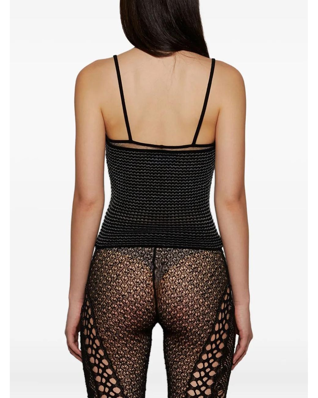 Roberta Einer Black Knitted Tank Top