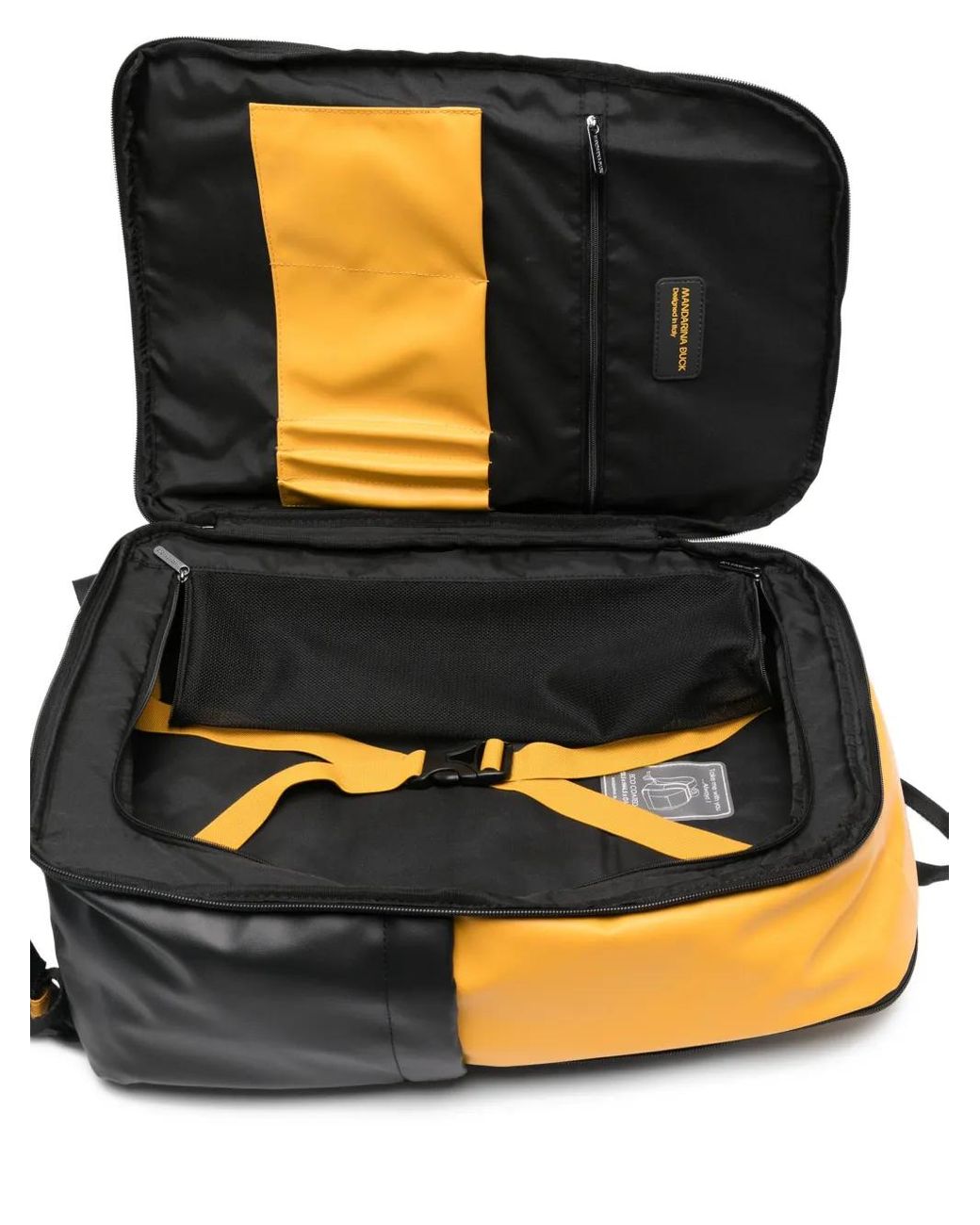 Mandarina Duck Yellow Eco Coated Travel Backpack for men