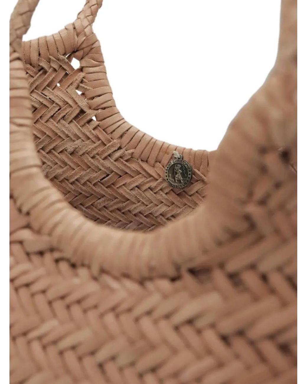 Dragon Diffusion Natural Big Nantucket Woven-Leather Tote Bag