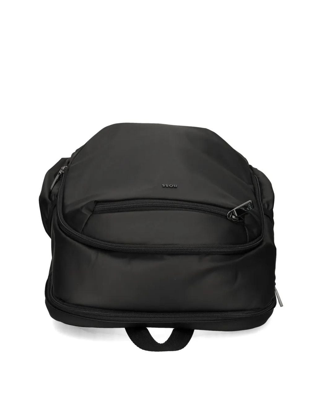 Boss Black Zip-Up Backpack for men