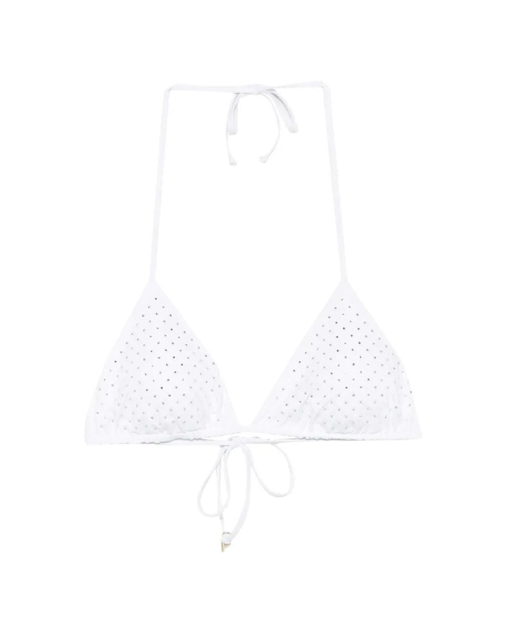 Fisico White Haut De Bikini À Bonnets Triangles
