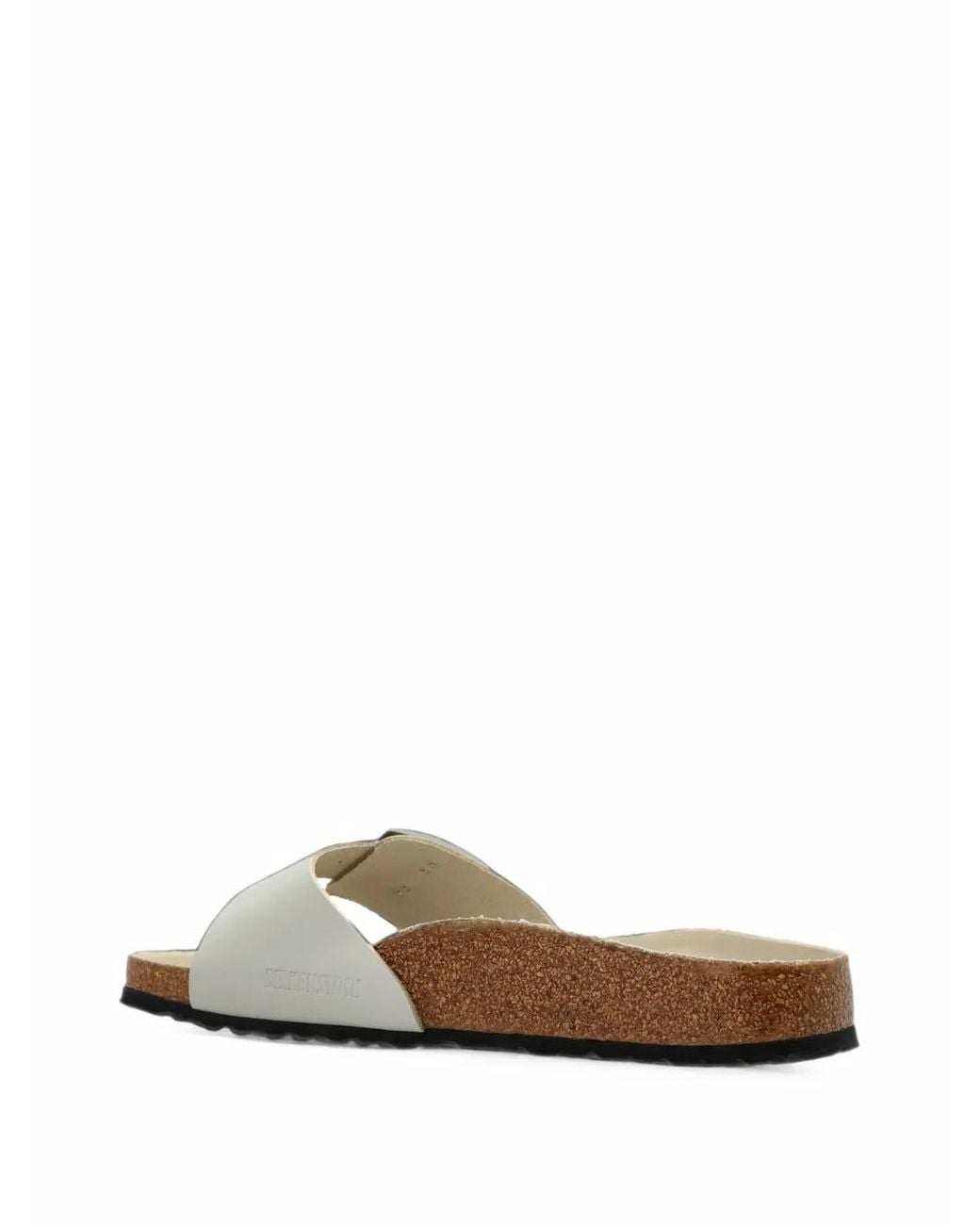 Birkenstock White Madrid Droplet Buckle Sandals