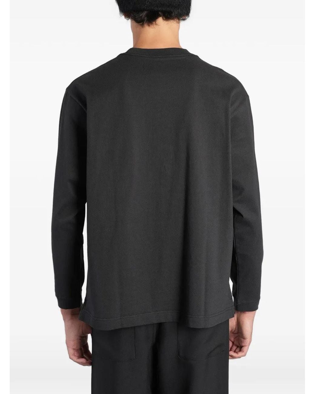 And Wander Black Carabiner-Detail Long-Sleeve T-Shirt
