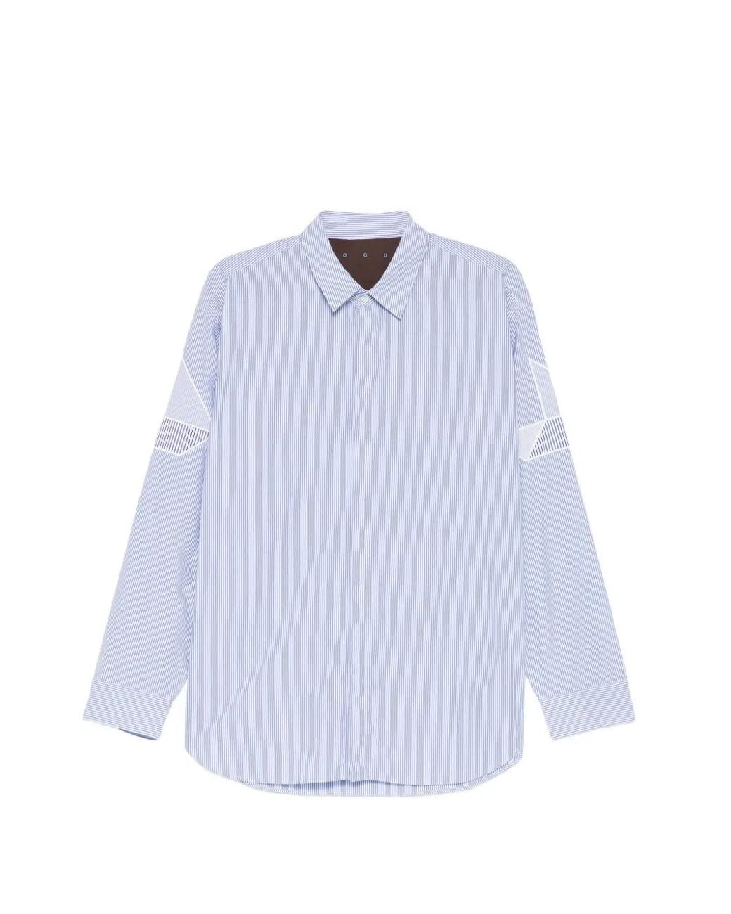 CROQUIS White Sailboat-Appliqué Striped Shirt for men