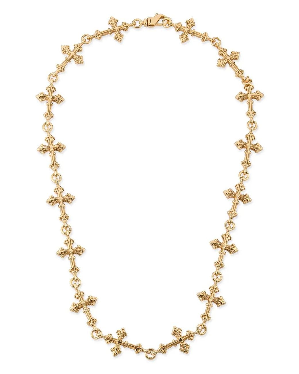 Emanuele Bicocchi Metallic Avelli Multi-Cross Necklace