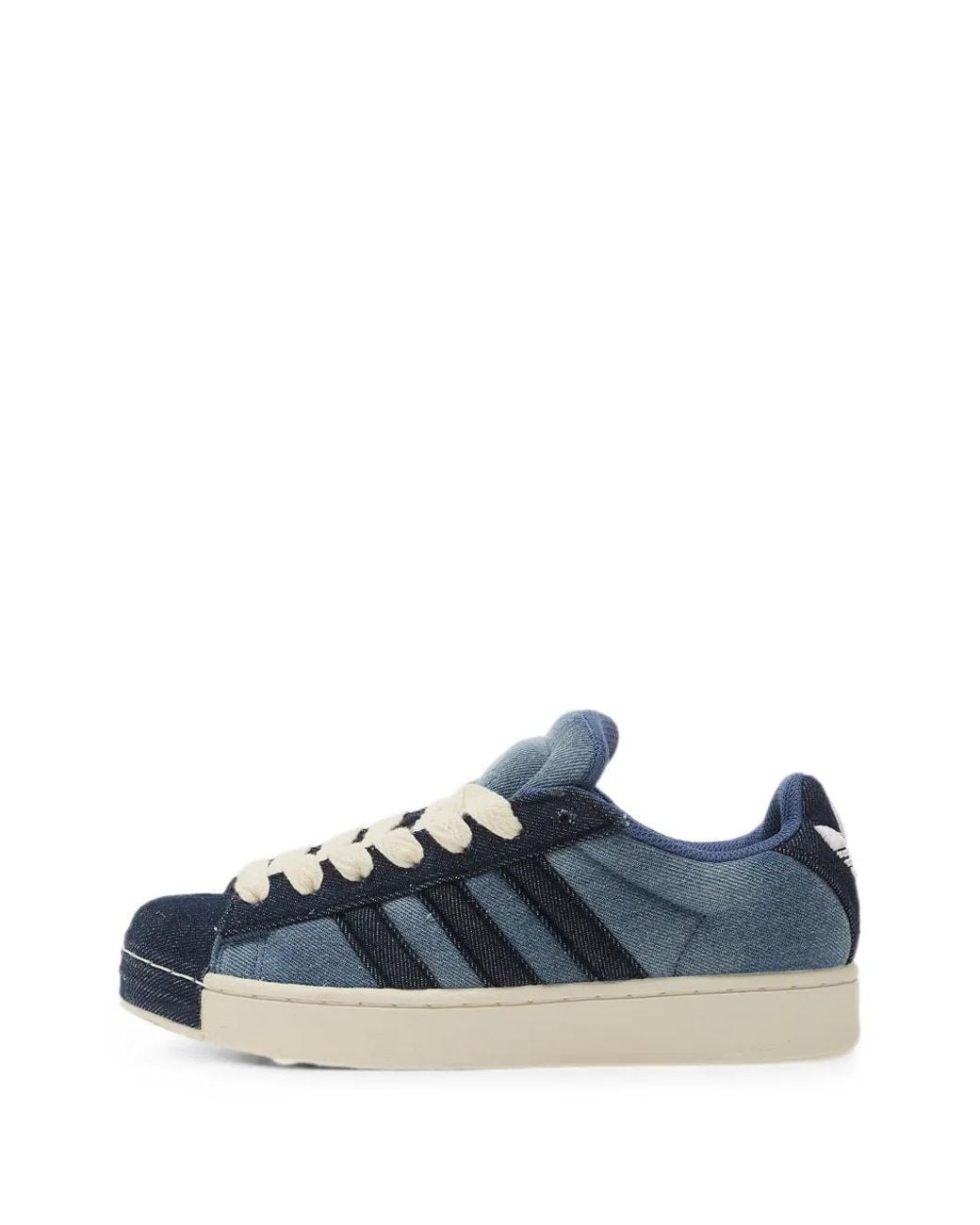 Adidas Blue Superstar Denim Sneakers