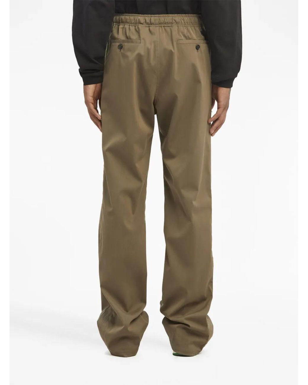 Palm Angels Natural Wool Blend Trousers for men