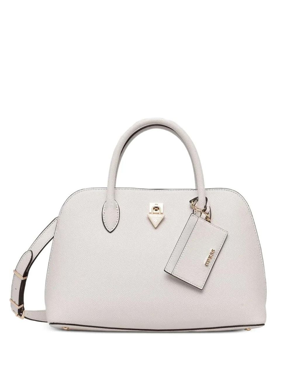 Guess White Patsie Logo Handbag