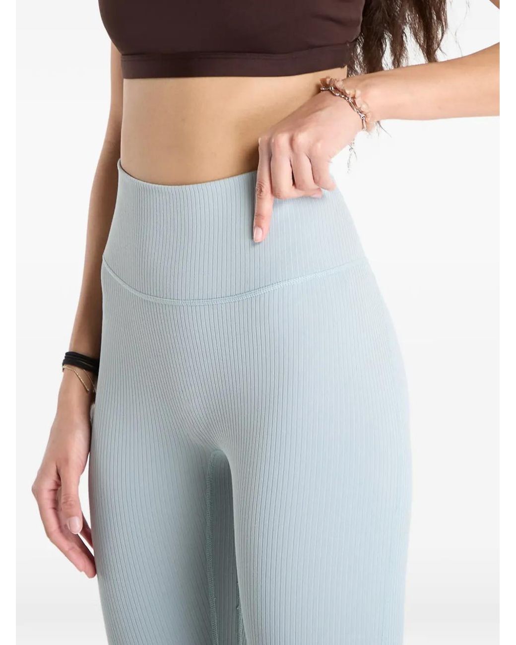 Adidas Blue 7/8 All Me Rib Leggings