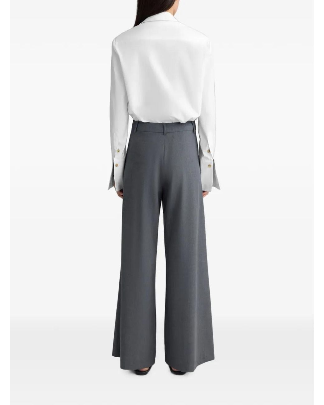 Anna Quan Blue Luka Pleated Trousers