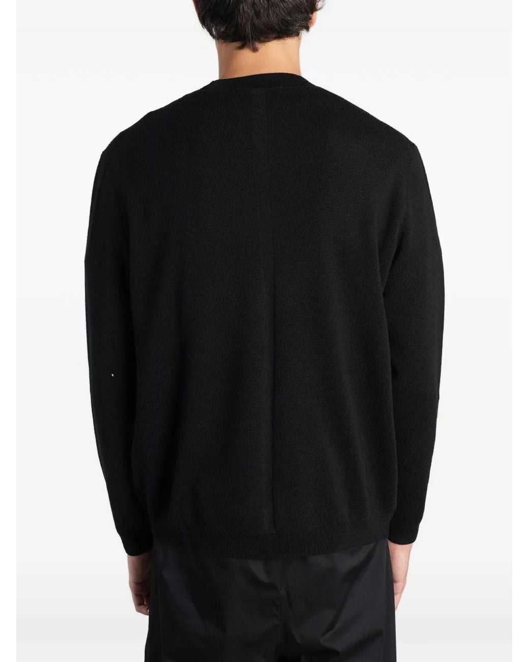 Low Brand Black K204 Crew-Neck Sweater for men