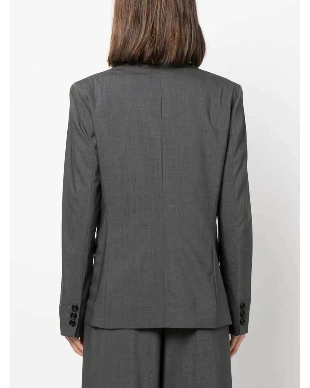 Dorothee Schumacher Black Double-Breasted Virgin Wool-Blend Blazer
