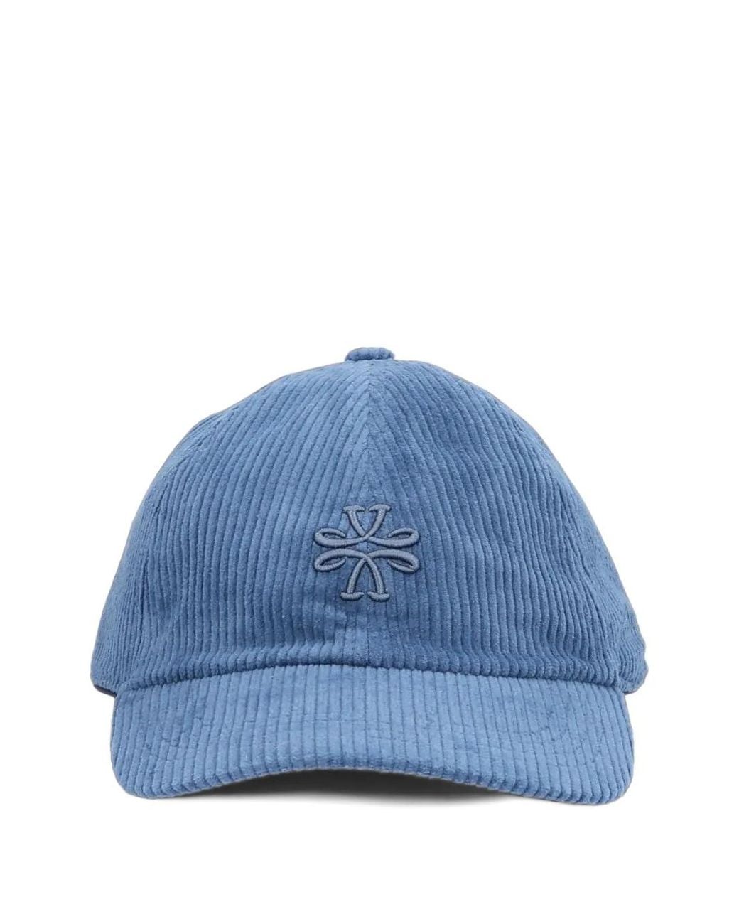 Jacob Cohen Blue Logo-Embroidered Corduroy Baseball Cap for men