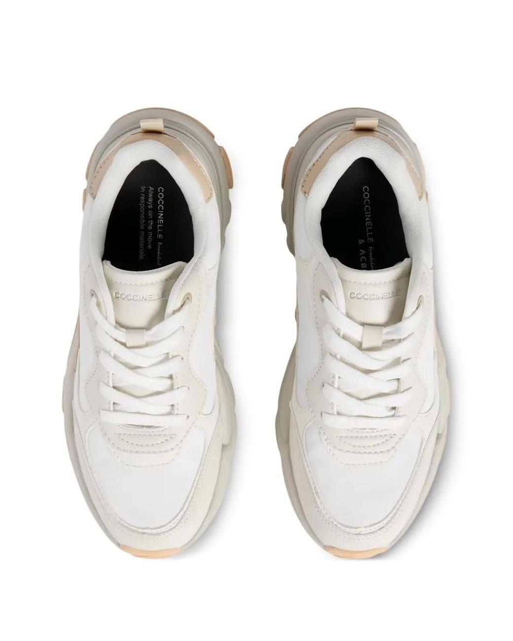 Coccinelle White C-Run 02 Panelled Sneakers