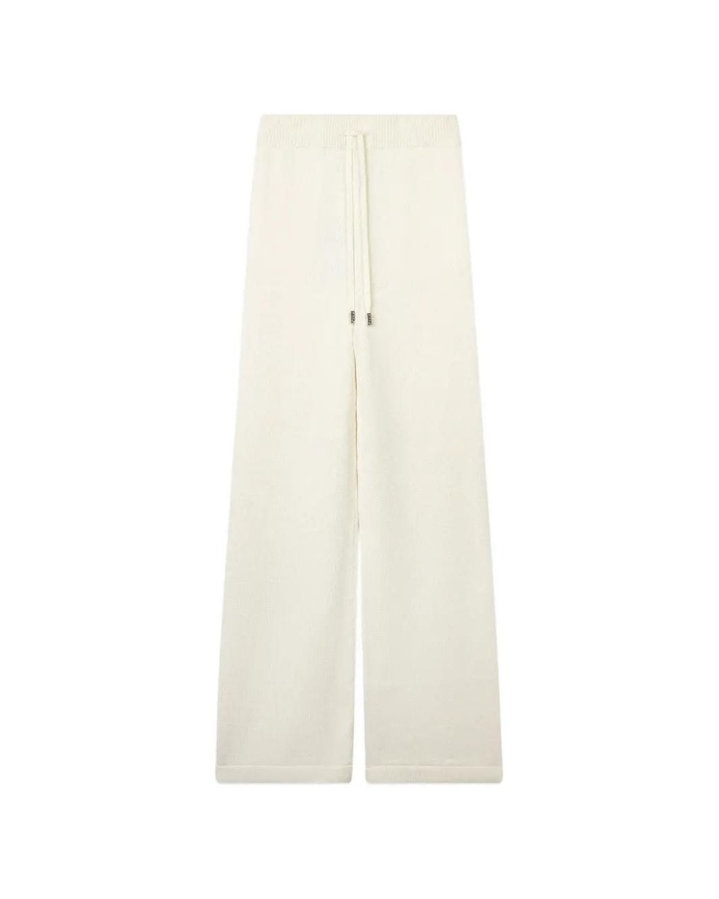 Gcds White Drawstring Knitted Trousers
