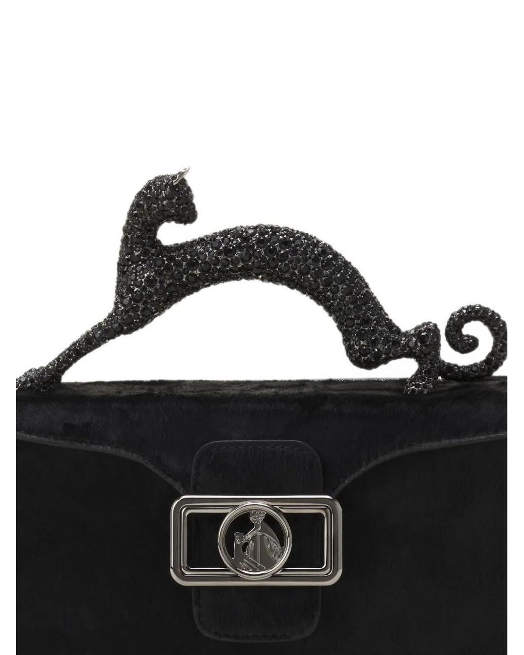Lanvin Black Pencil Cat Nano Bag
